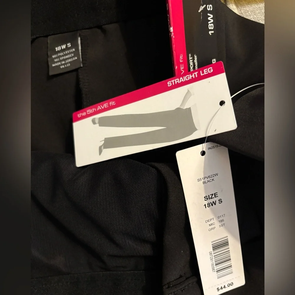 Investments 5th Ave Fit Tummy Control Straight Leg Pants | Size 18W S | NWT - Picture 2 of 4